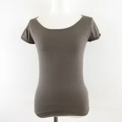 ボディドレッシングデラックス BODY DRESSING Deluxe カットソー ニット 半袖 ストレッチ カーキ 茶 38 *A546のサムネイル