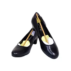 [TK]「新品未使用」ｰBalancoireｰブランコワール 本革 靴 プレートパンプス パンプス ブラック 23.5㎝ EEEE幅 箱+タグ付きのサムネイル