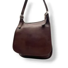 良品 コーチ COACH オールドコーチ ショルダーバッグ クロスボディ レザー 本革 ブラウン 茶 斜め掛け可 肩掛け サコッシュ ヴィンテージ クラシック レトロ エレガント 上品 通勤 通学 レディース カジュアル デイリー 鞄 かばん S96