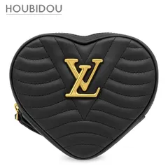ルイヴィトン LOUIS VUITTON ショルダーバッグ ニューウェーブ ハートバッグ レザー ブラック ゴールド金具 黒  M52796 RFID 【箱】【中古】