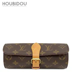 ルイヴィトン LOUIS VUITTON ポーチ エテュイ 3 モントル モノグラムキャンバス モノグラム ゴールド金具 ウォッチケース 腕時計ケース 茶  M47530 RFID【中古】