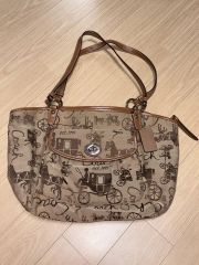 コーチスカーフ付 Coach ショルダーバッグ 馬車プリント - メルカリ