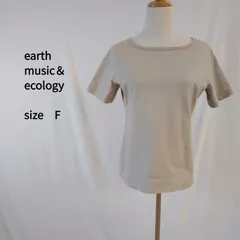 ［アースミュージック＆エコロジー］クルーネックTシャツ  半袖カットソー グレージュ