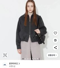 emmi_フード付き2wayボンバーブルゾン - メルカリ