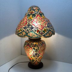 キャメルランプ ラクダランプ モザイク花柄 ステンドグラス調 テーブル 