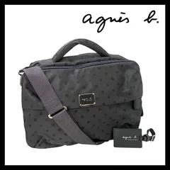 Y【agnes b.】2WAY バッグ ナイロン ドット柄 グレー ハンドバッグ ショルダーバッグ 水玉 アニエスベー VOYAGE/ボヤージュ (65699TS11a)のサムネイル