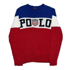 90s ラルフローレン クッキーパッチ ニット ボーイズ XL - メルカリ