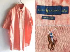 RALPH LAUREN ラルフローレン CHAMBRAY OXFORD ポロポニーロゴ刺繍 シャンブレーオックスフォード BDシャツ M 国内正規品