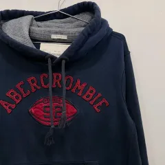 Abercrombie マッスルフィット 刺繍 ロゴ ヘビーコットン フーディ