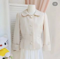 Y591 新品未使用 XL トゥービーシック 伸縮性 リボン JKT レディース 