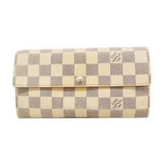 ルイ・ヴィトン(Louis Vuitton) ルイ・ヴィトン 長財布 ダミエ・アズール ポルトフォイユサラ N61735 ホワイトレディース