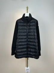(百貨店購入)(S) モンクレール レディース ロング ニットダウンカーディガン ブラック
