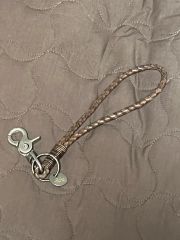 Alzuni アルズニ レザー編み込みウォレットチェーン シルバーパーツ