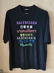 美品 BALENCIAGA バレンシアガ カタカナ 多言語ロゴ Tシャツ S - メルカリ