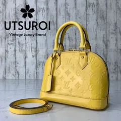 LOUIS VUITTON アルマ BB モノグラム ヴェルニ 2WAY ショルダーバッグ イエロー 【状態ランク：S】