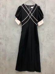 Lily Brown リリーブラウン クロスデザイン マーメイド ワンピース size00/黒 ■◆ レディース