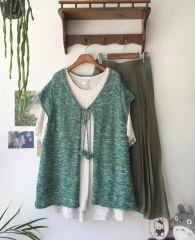 ジュンヤワタナベデニム】デニムパッチワーク二連パールネックレス付き