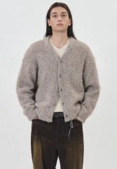 LURAKU】 シャギーニットポロカーディガン グレー S 完売品 - メルカリ