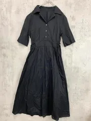 N. Natural Beauty Basic エヌ ナチュラルビューティーベーシック コットンボイル開襟シャツ ワンピース sizeS/ブラック ■◆ レディース