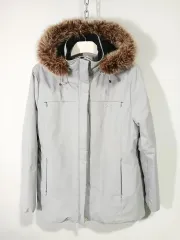 FILA フィラ グレー フード ファー ダウン アウターのサムネイル