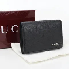 GUCCI グッチ カードケース グッチロゴ 771152 名刺入れ レザー【中古】 メンズ