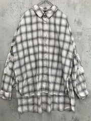 THEALTERNATIVERNA ジオルタナティブアールエヌエー   袖刺繍 チェック柄   シャツ sizeM/グレー系■◇レディースのサムネイル