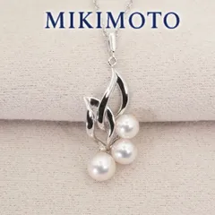 美品 ミキモト ベビーパール シルバー ネックレス/26-0306
