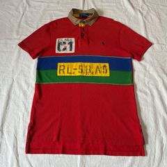 Wu wear パッチワーク ポロシャツ Lサイズ ウーウェア - メルカリ