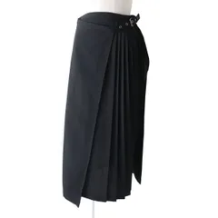 【ドンドン見直し】極美品◎正規品 伊製 Christian Dior クリスチャン ディオール 241J13A1030 レディース ミディ プリーツスカート／ラップスカート 黒 38のサムネイル
