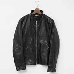 DOLCE&GABBANA ドルチェアンドガッバーナ ライダースジャケット サイズ44 レザージャケット シングル 山羊革 エルボーパッチ イタリア製 ブランド古着【中古】20231123/GO8350