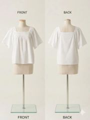 美品 shiro ノーカラー シャツ Mサイズ バルーンスリーブ リブ - メルカリ