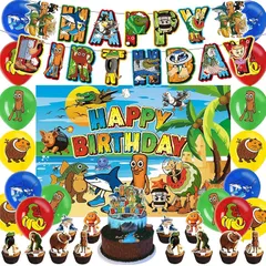 【新品】 イタリアンブレインロット 誕生日 飾り付け 風船セット トララレロ・トララ ネットミーム キャラクター バルーン HAPPYBIRTHDAY グッズ かわいい 部屋飾り 子供 大人 クリスマス プレゼント 装飾セット タペストリー 1