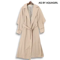 AG BY AQUAGIRL エージー バイ アクアガール 通年 春秋に★ ガウン デザイン トレンチ コート 羽織り Sz.M レディース