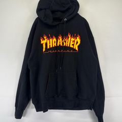 新品 パーカー XL スラッシャー 炎 ロゴ スケボー プルオーバー 裏起毛 