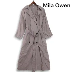Mila Owen ミラオーウェン 通年★ 麻 リネン ブレンド ロング トレンチ コート Sz.0 レディース