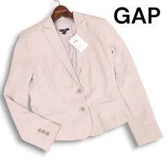 【新品 未使用】 GAP ギャップ 通年 総裏 テーラード ジャケット ブレザー Sz.S　レディース ベージュのサムネイル