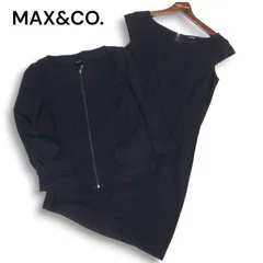 MAX&CO. マックスアンドコー 通年★ セットアップ ワンピース ジャケット Sz.S レディース 紺 ネイビー ブルガリア製のサムネイル