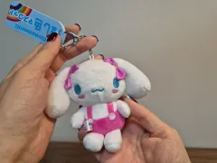 ピンク サスペンダー シナモロール ぬいぐるみ キーリング ぬい
