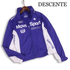 DESCENTE デサント 通年 Move Sport★ ロゴプリント ウインド ブルゾン ジャケット Sz.M レディース トレーニング