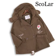 ScoLar スカラー 通年 刺繍 ビッグシルエット★ スプリング ダブル モッズ コート ジャケット Sz.M レディースのサムネイル