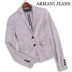 ARMANI JEANS アルマーニ ジーンズ 通年★ コットン ジャージー テーラード ジャケット Sz.36 レディース 灰 グレーのサムネイル
