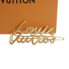 ルイヴィトン LOUIS VUITTON バレッタ・LVスクリプト ヘアピン ヘアアクセサリー M03251 バレッタ GP ゴールド レディース 保存箱付き【中古】【Aランク】のサムネイル