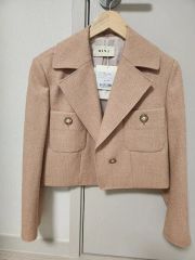 最終値下げ 26ss heugn ストライプサマーウールリネン ジャケット 
