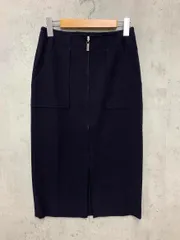green label relaxing グリーンレーベルリラクシング 3524-106-1871 デザインポケット フロントファスナー タイト スカート size36/濃紺 ■■ レディース
