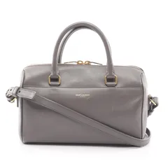 サンローランパリ SAINT LAURENT PARIS ハンドバッグ ベイビーダッフル 2WAY 330958 グレー レザー ベイビー ダッフル レディース Used B