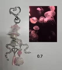 ピンク クラゲ キーホルダー