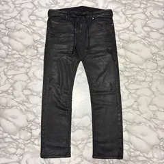 トレンド【DIESEL ディーゼル  【商品名】THAVAR JOGG JEANS/ブラック コーティング/スウェットデニム/ストレッチ デニム パンツ