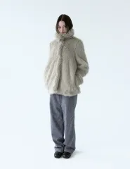 hwi フォグ ファージャケット ライトグレー FOG FUR JACKET