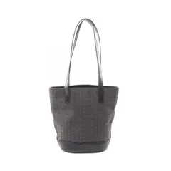 セリーヌ CELINE トートバッグ Cマカダム ブラック キャンバス レザー Cマカダム トートバッグ レディース Used B