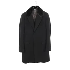 ドルチェアンドガッバーナ DOLCE & GABBANA ファー付き ウール コート ファー付コート メンズ Used A